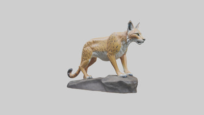 3D model Lynx statue model VR / AR / low-poly