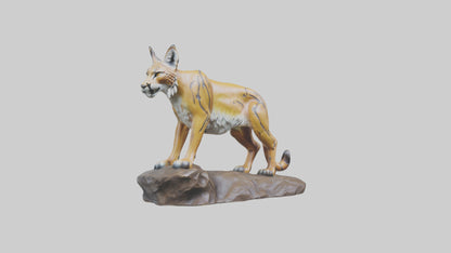 3D model Lynx statue model VR / AR / low-poly