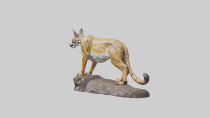 3D model Lynx statue model VR / AR / low-poly