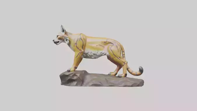 3D model Lynx statue model VR / AR / low-poly