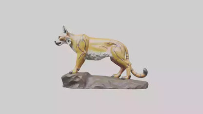 3D model Lynx statue model VR / AR / low-poly