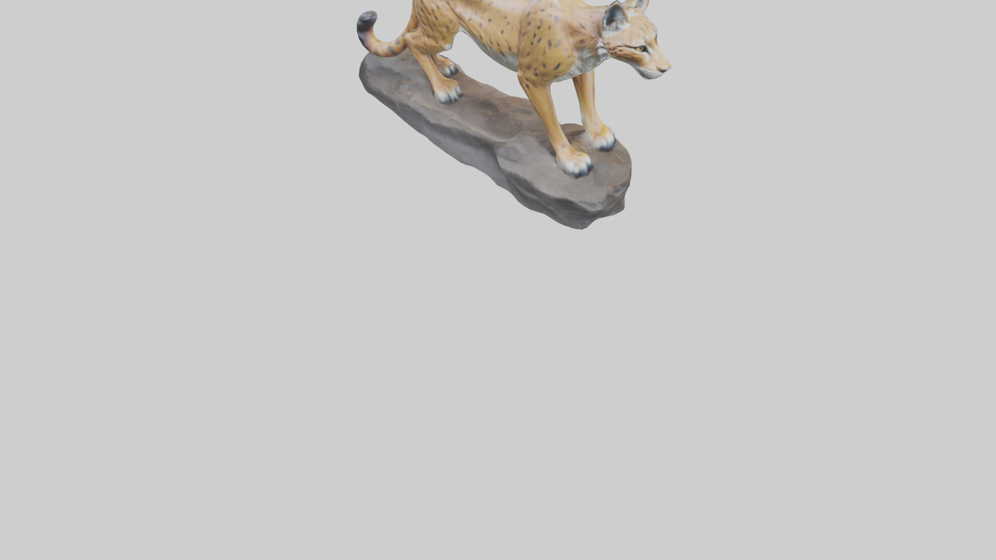 3D model Lynx statue model VR / AR / low-poly
