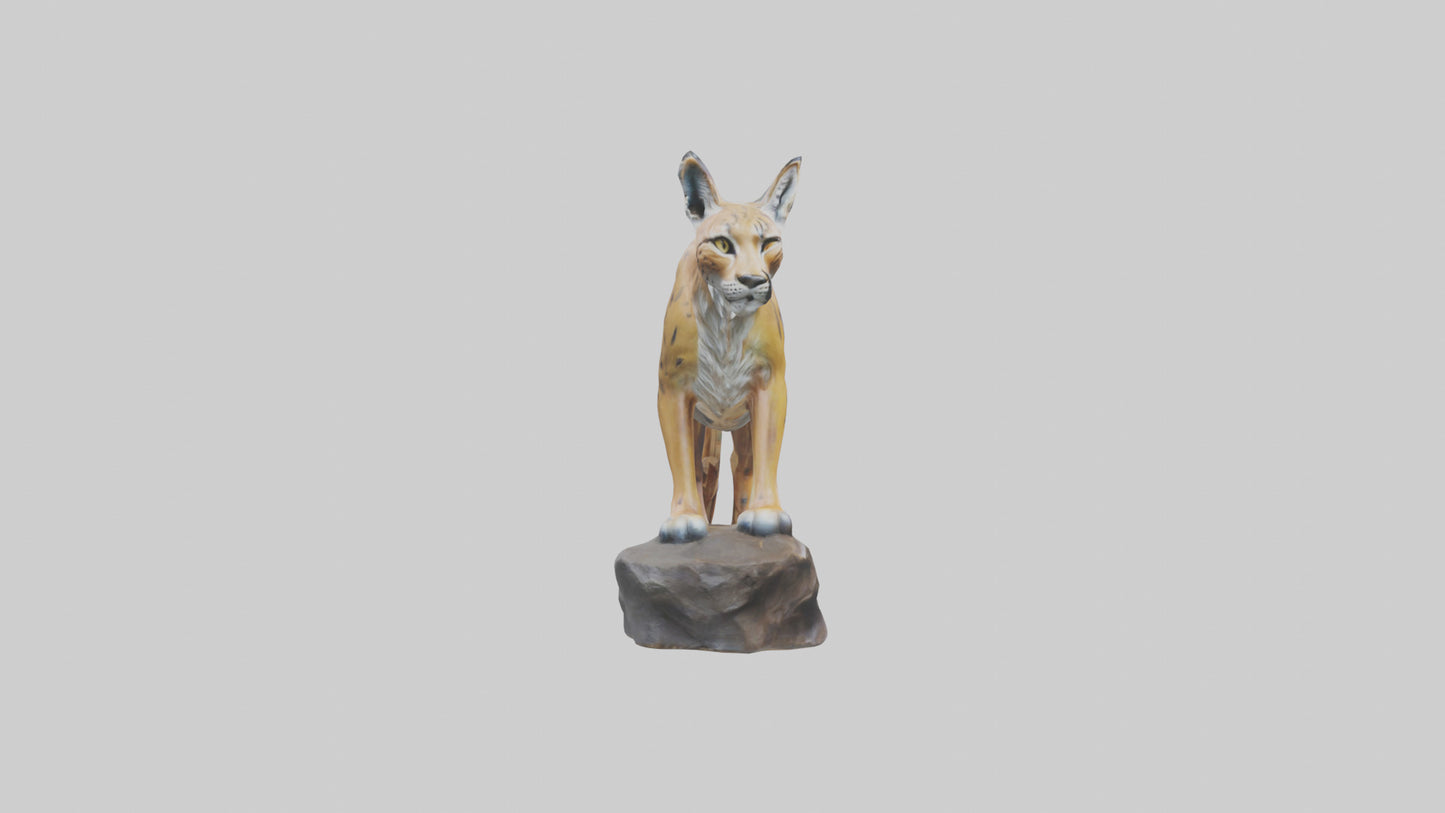 3D model Lynx statue model VR / AR / low-poly