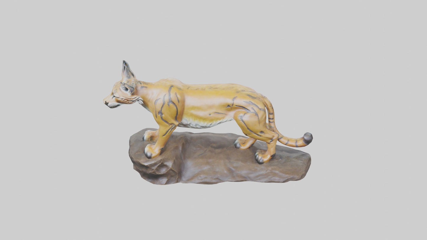3D model Lynx statue model VR / AR / low-poly