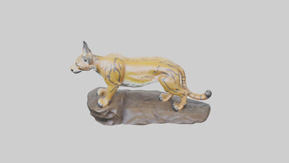3D model Lynx statue model VR / AR / low-poly