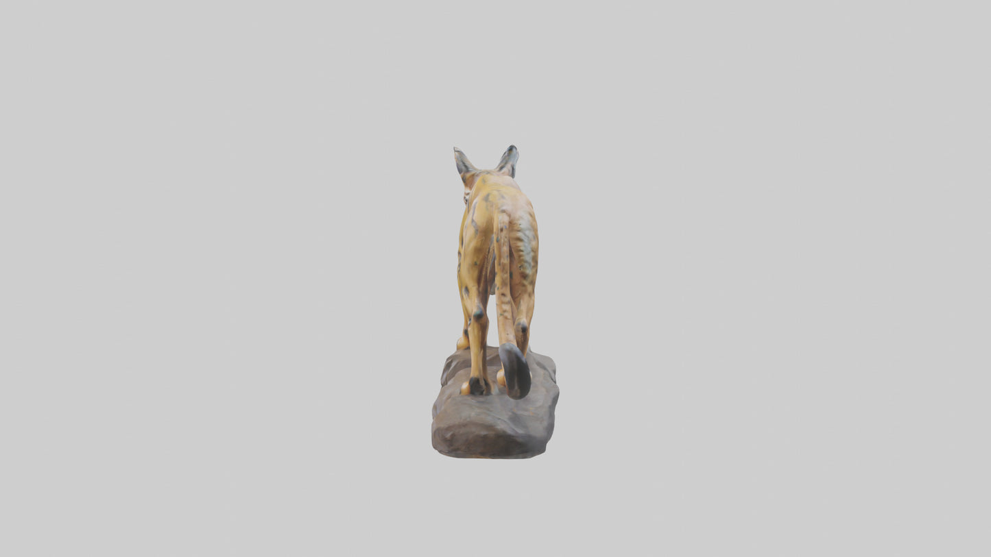 3D model Lynx statue model VR / AR / low-poly