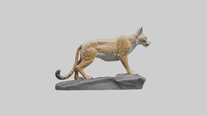3D model Lynx statue model VR / AR / low-poly