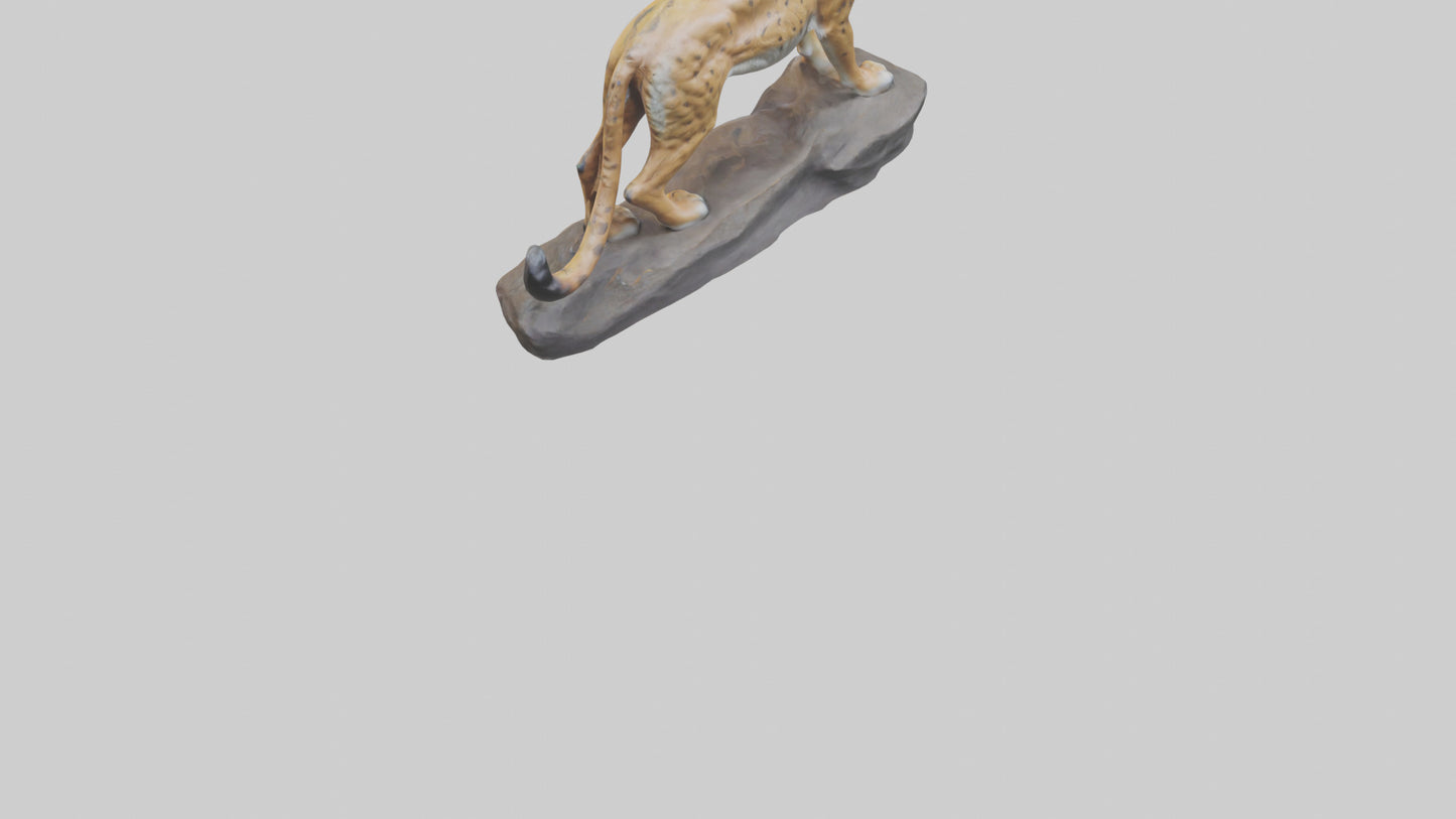 3D model Lynx statue model VR / AR / low-poly