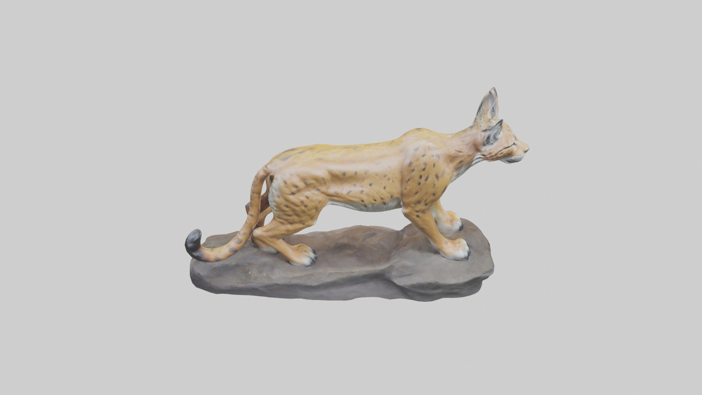 3D model Lynx statue model VR / AR / low-poly