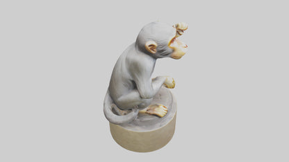 3D model Macaque statue model VR / AR / low-poly
