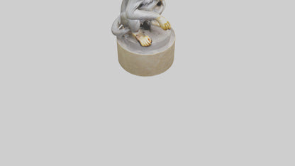 3D model Macaque statue model VR / AR / low-poly
