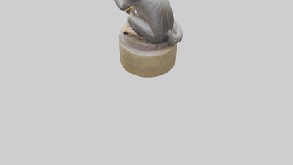 3D model Macaque statue model VR / AR / low-poly