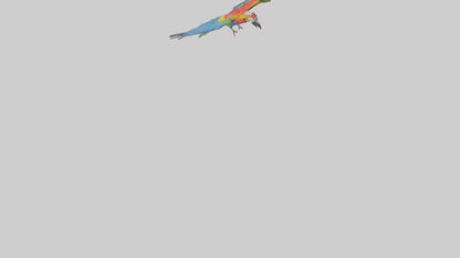 3D model Macaw flying model VR / AR / low-poly