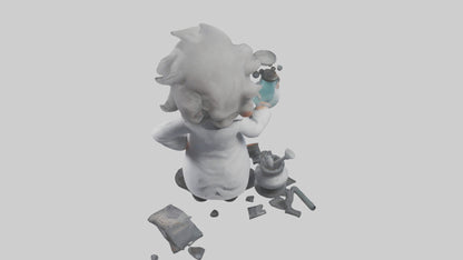 3D model Mad scientist model VR / AR / low-poly