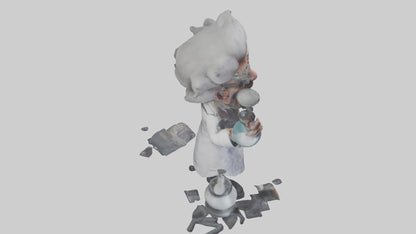 3D model Mad scientist model VR / AR / low-poly