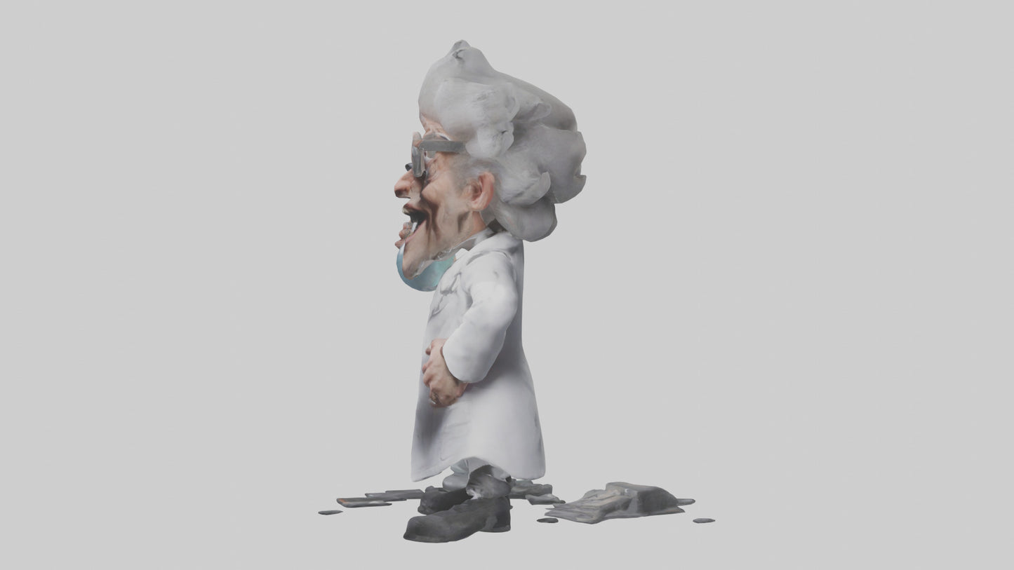3D model Mad scientist model VR / AR / low-poly