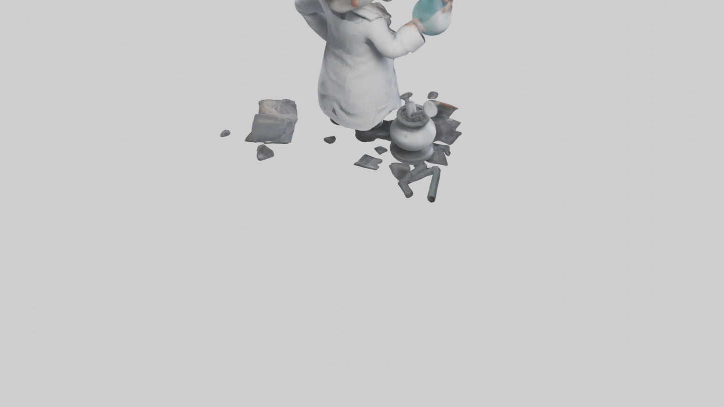 3D model Mad scientist model VR / AR / low-poly