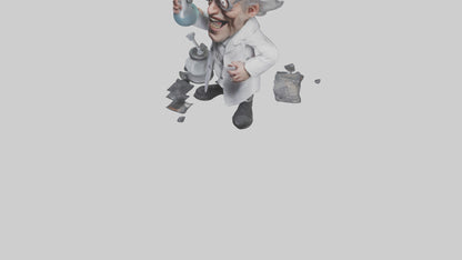 3D model Mad scientist model VR / AR / low-poly