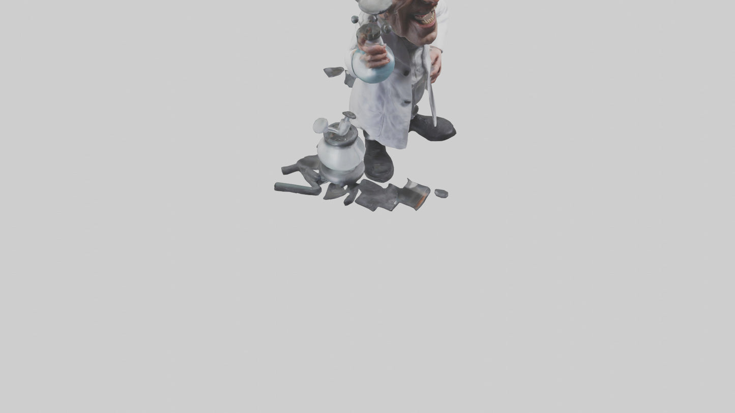 3D model Mad scientist model VR / AR / low-poly