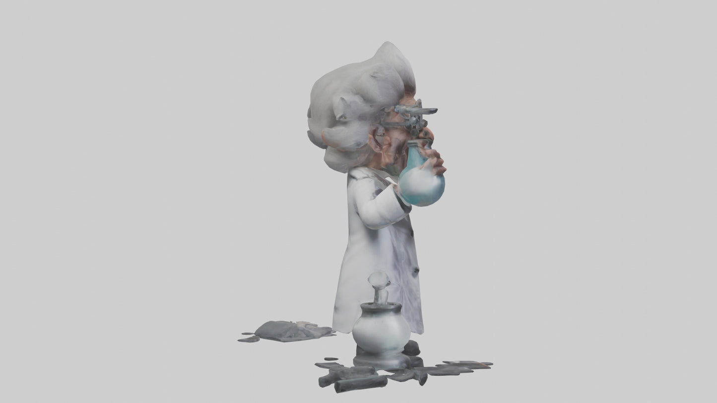 3D model Mad scientist model VR / AR / low-poly