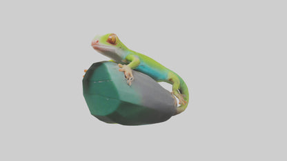 3D model Madagascar Day Gecko basking model VR / AR / low-poly