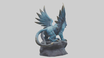 3D model Magic Beast statue model VR / AR / low-poly