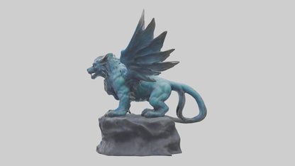 3D model Magic Beast statue model VR / AR / low-poly