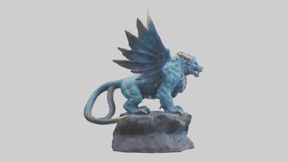 3D model Magic Beast statue model VR / AR / low-poly