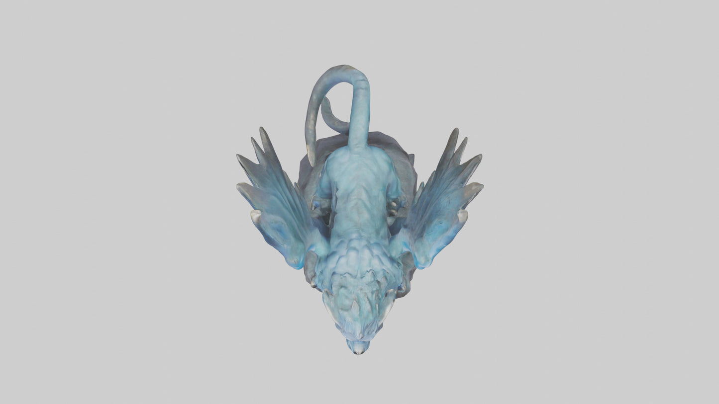 3D model Magic Beast statue model VR / AR / low-poly