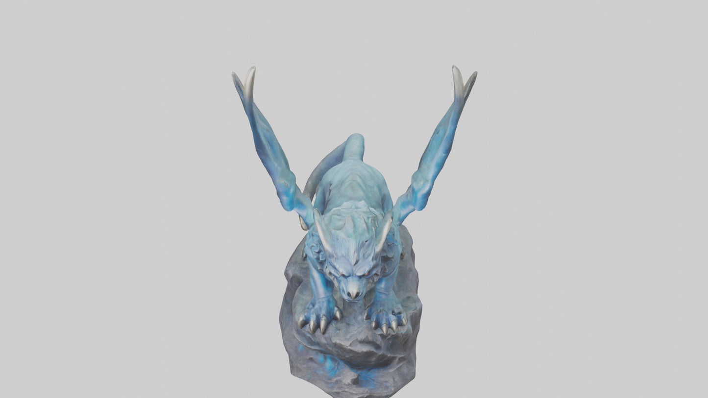 3D model Magic Beast statue model VR / AR / low-poly