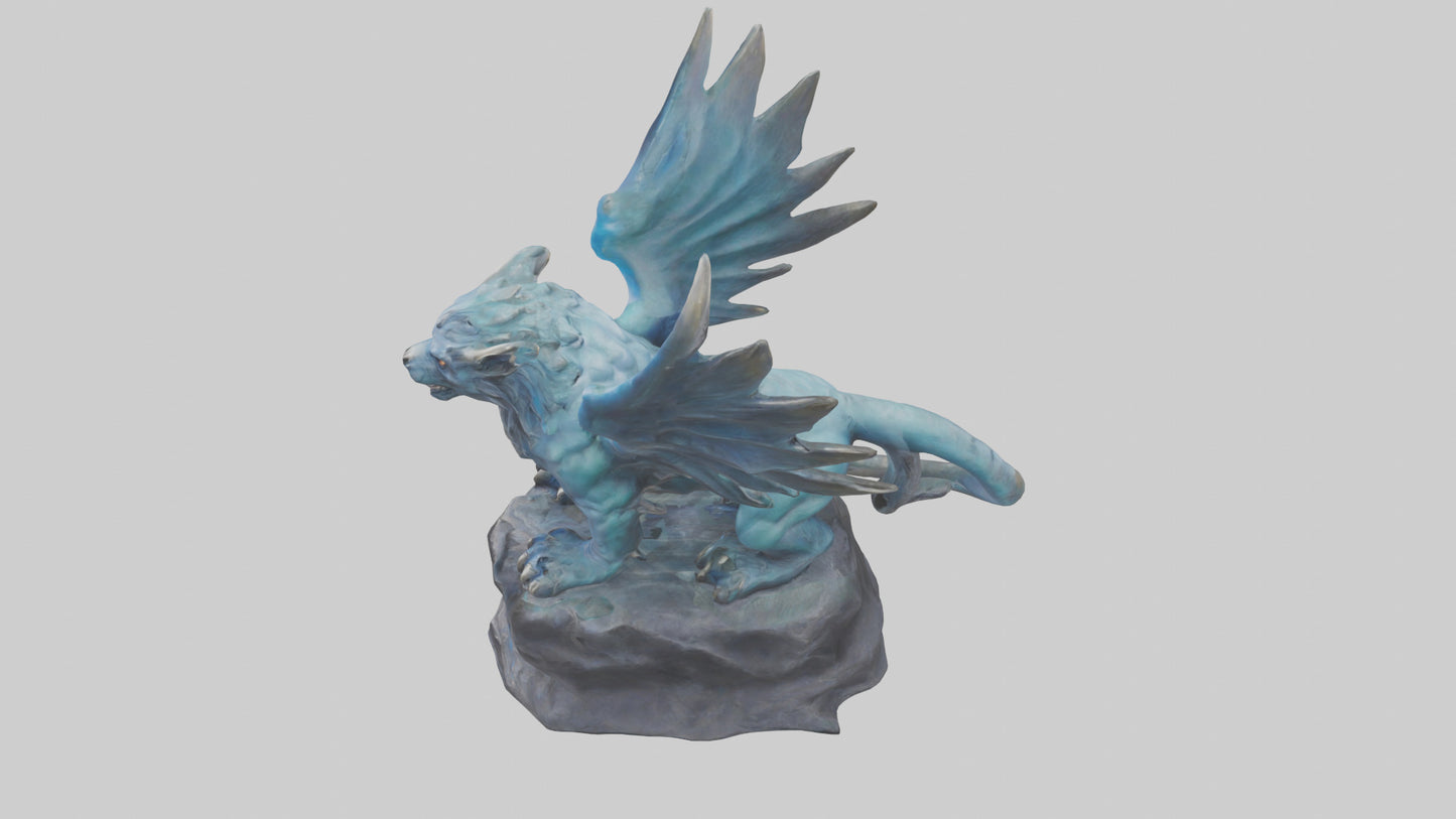 3D model Magic Beast statue model VR / AR / low-poly