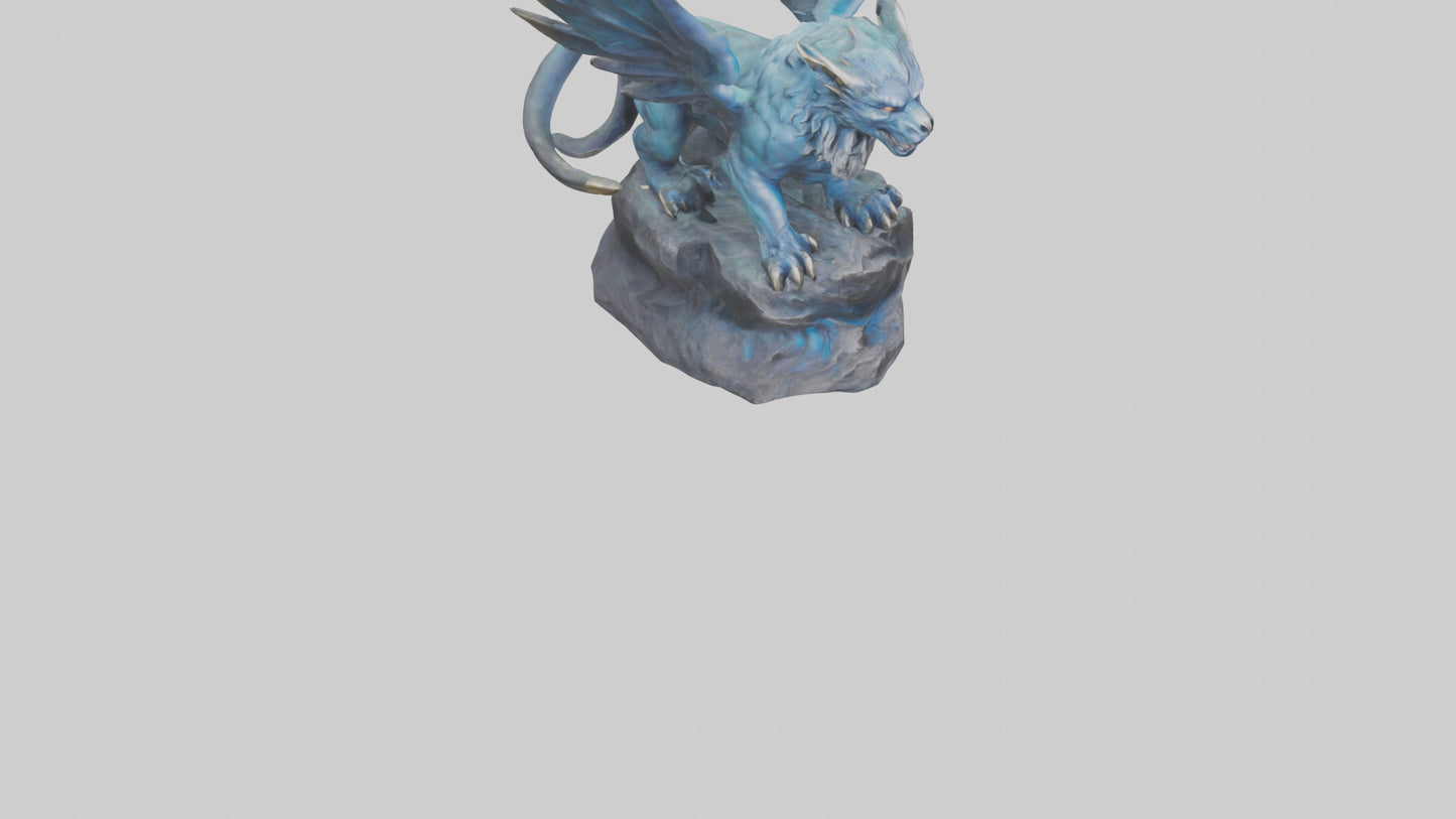 3D model Magic Beast statue model VR / AR / low-poly