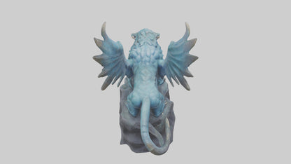 3D model Magic Beast statue model VR / AR / low-poly