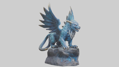 3D model Magic Beast statue model VR / AR / low-poly