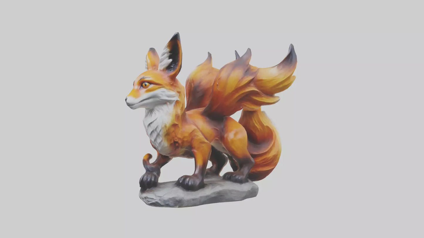Magic Fox statue model VR / AR / low-poly