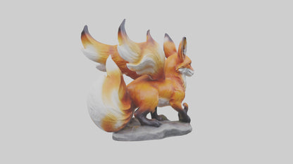 Magic Fox statue model VR / AR / low-poly