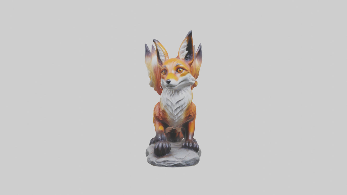 Magic Fox statue model VR / AR / low-poly