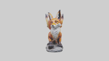 Magic Fox statue model VR / AR / low-poly
