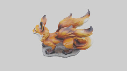Magic Fox statue model VR / AR / low-poly