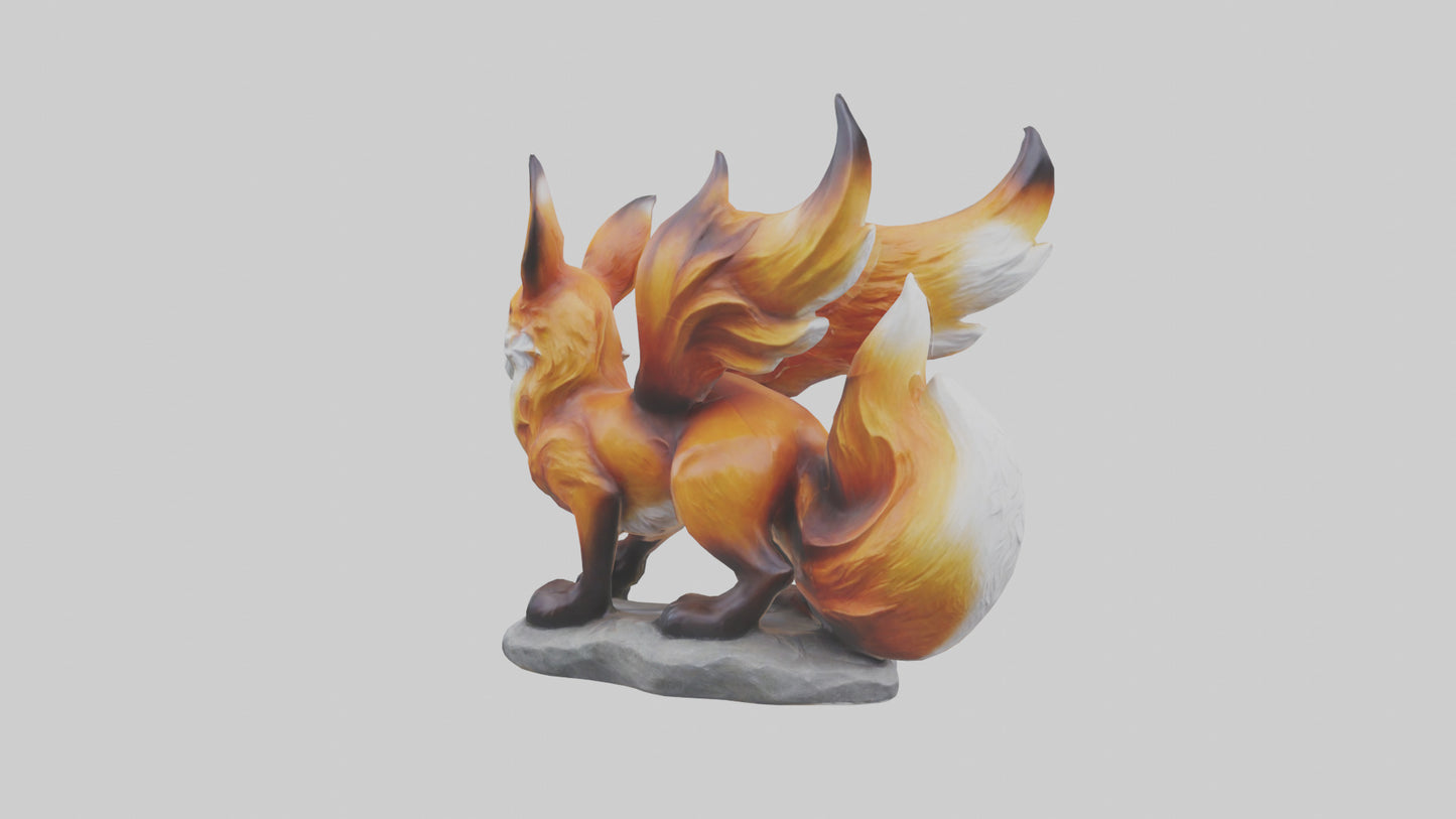 Magic Fox statue model VR / AR / low-poly