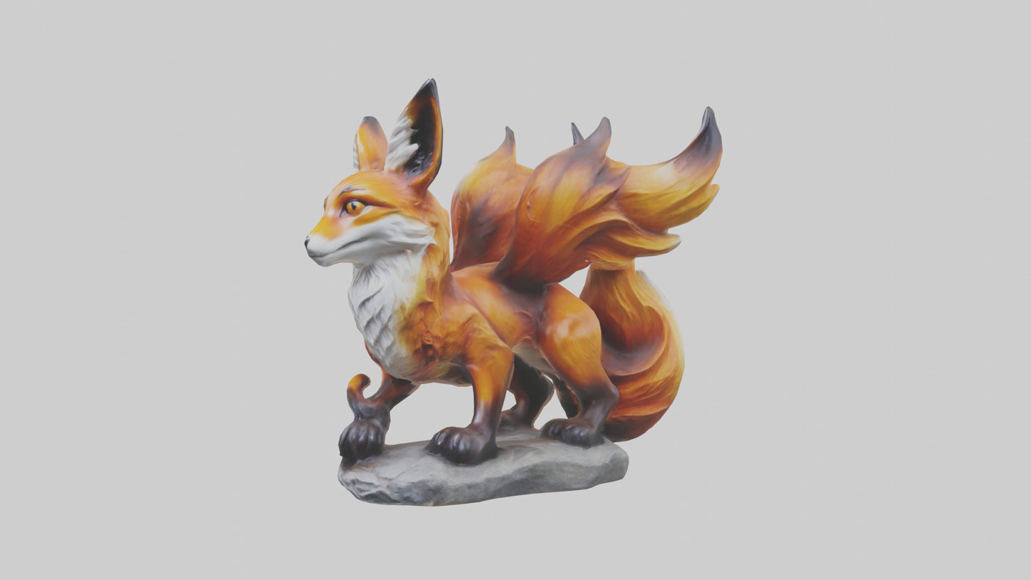 Magic Fox statue model VR / AR / low-poly