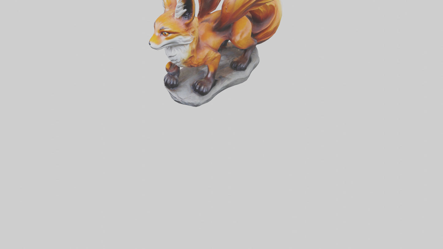 Magic Fox statue model VR / AR / low-poly