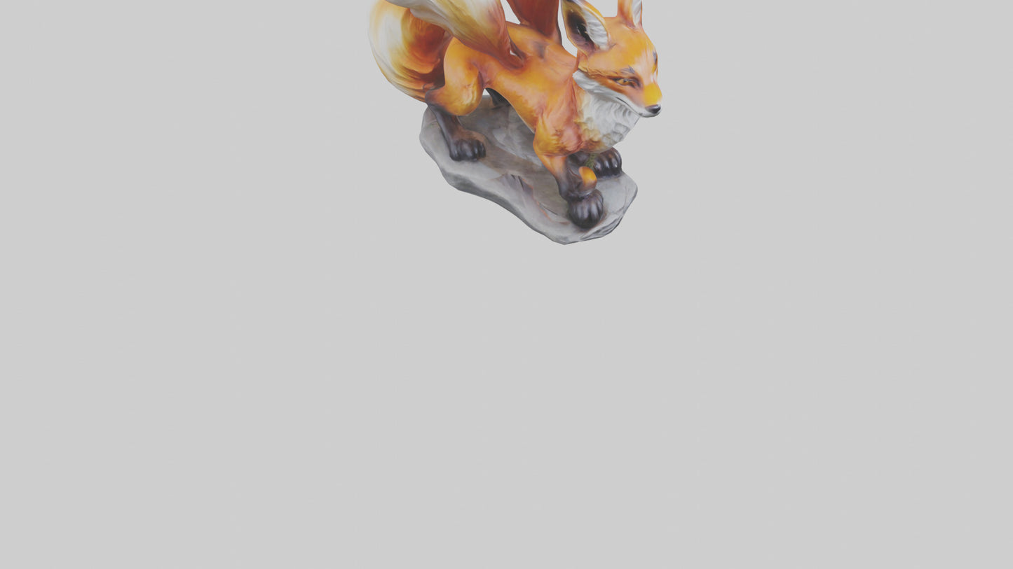 Magic Fox statue model VR / AR / low-poly