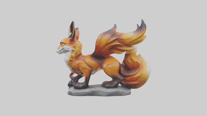 Magic Fox statue model VR / AR / low-poly