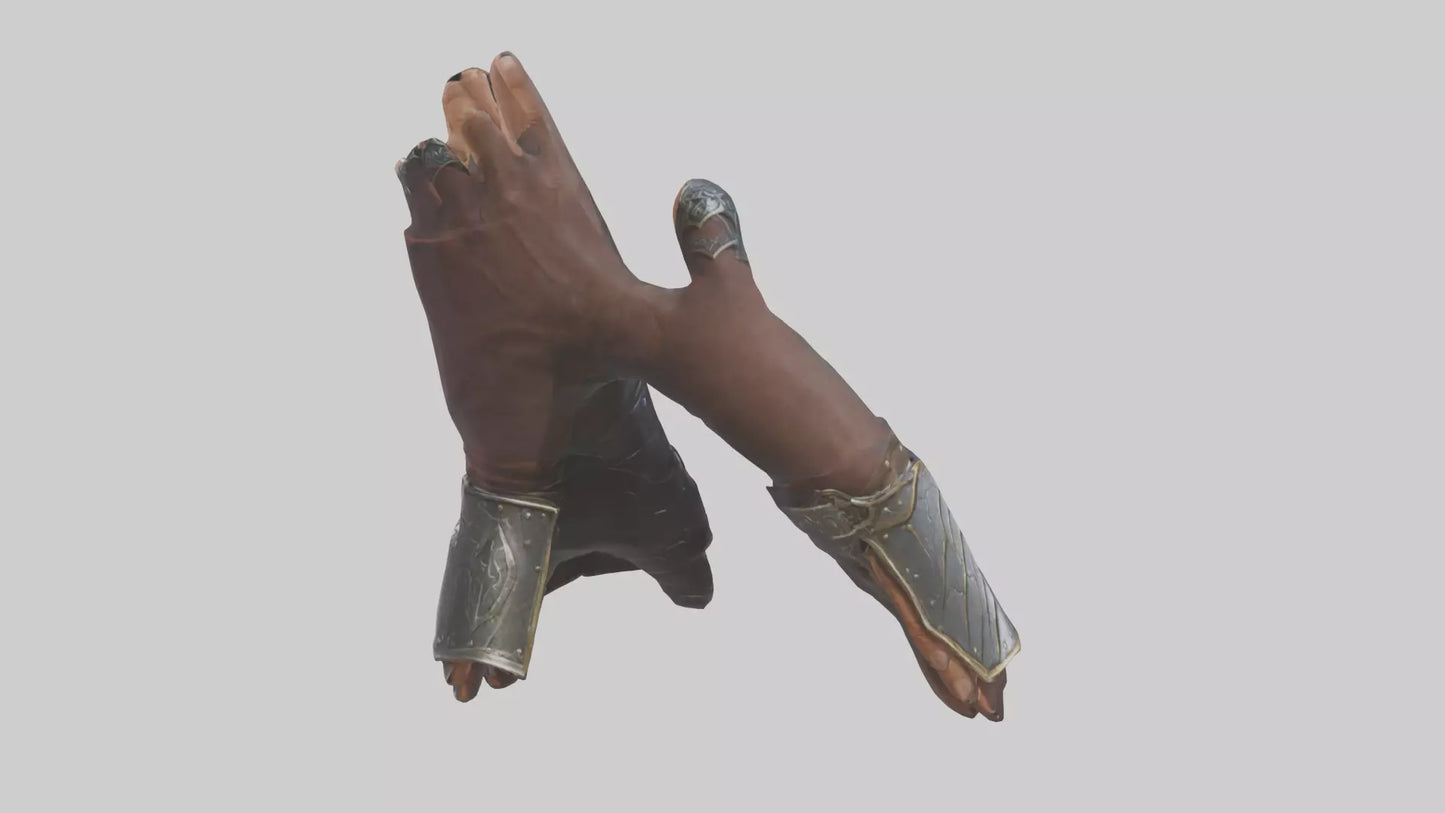 3D model Magic Gauntlets model VR / AR / low-poly