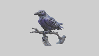 Magic Raven statue model VR / AR / low-poly