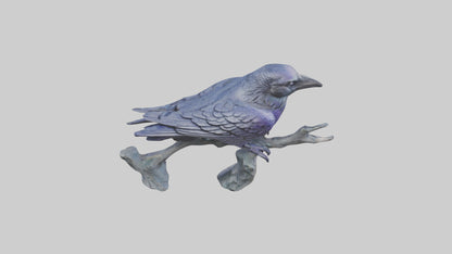 Magic Raven statue model VR / AR / low-poly