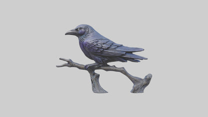 Magic Raven statue model VR / AR / low-poly