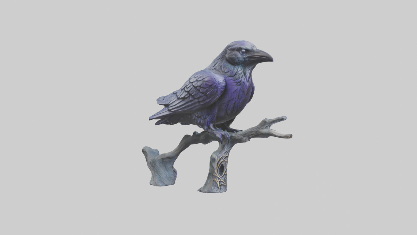 Magic Raven statue model VR / AR / low-poly