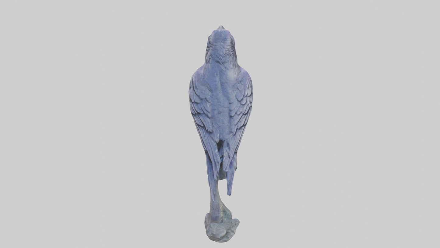Magic Raven statue model VR / AR / low-poly